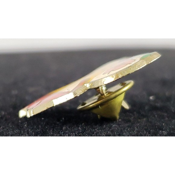 Vintage Unsigned Duck With Hat Walking Among The Flowers Pin, Metal Lapel Pin - Picture 4 of 10